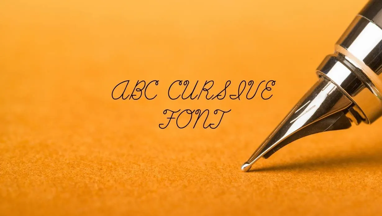 Preview of Abc Cursive Font Free Download
