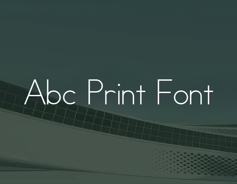 Preview of Abc Print Font