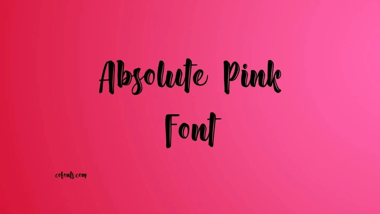 Preview of Absolute Pink Font Free Download