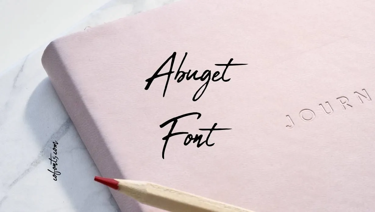 Preview of Abuget Font Free Download