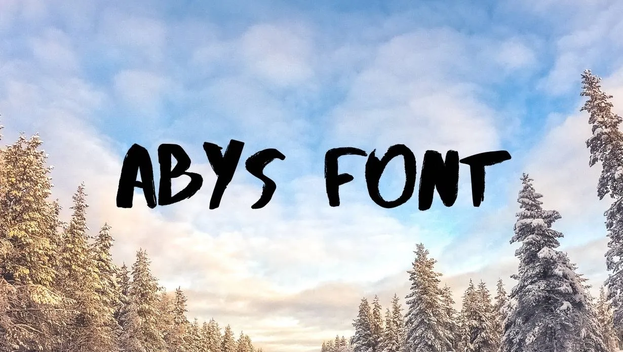Preview of Abys Font Free Download