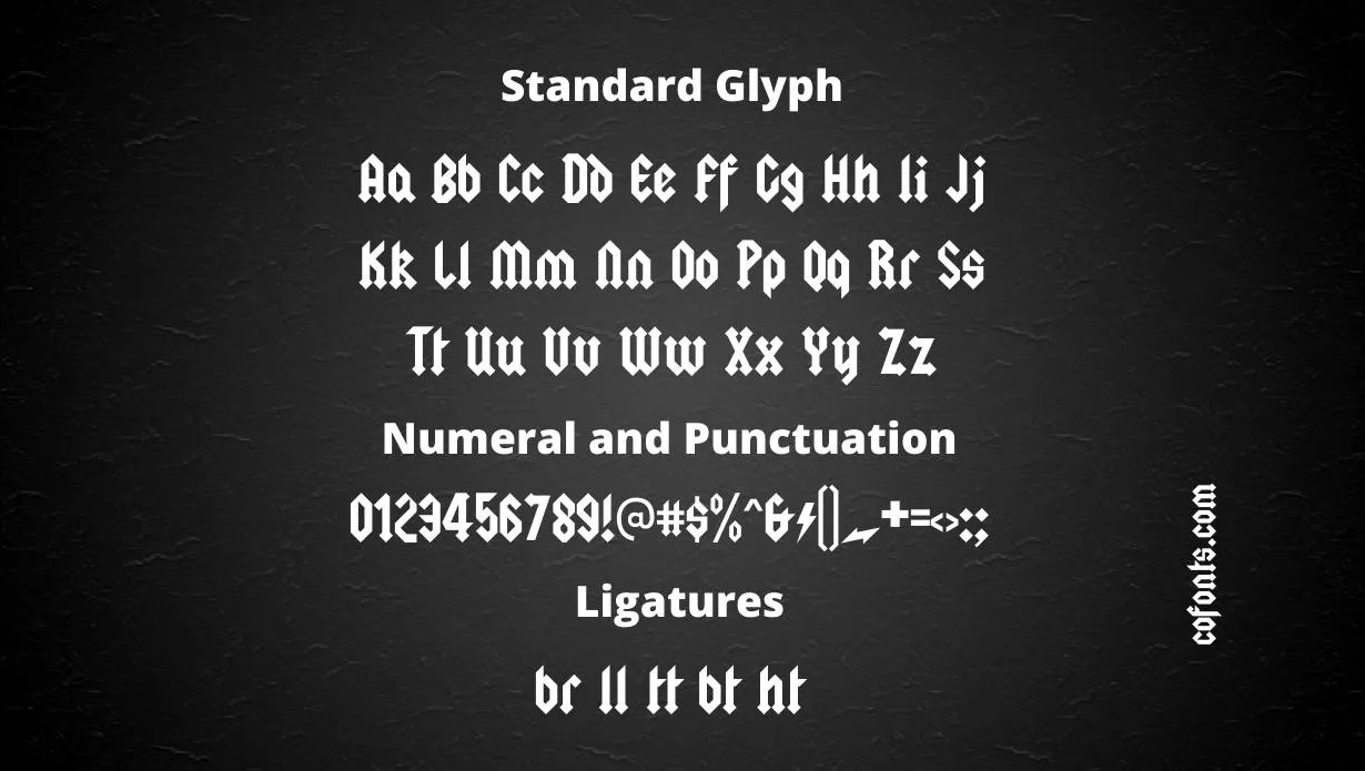 ACDC Font Free Download style variations