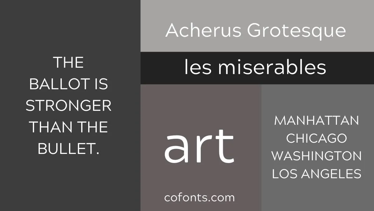Acherus Grotesque Font Free Download style variations