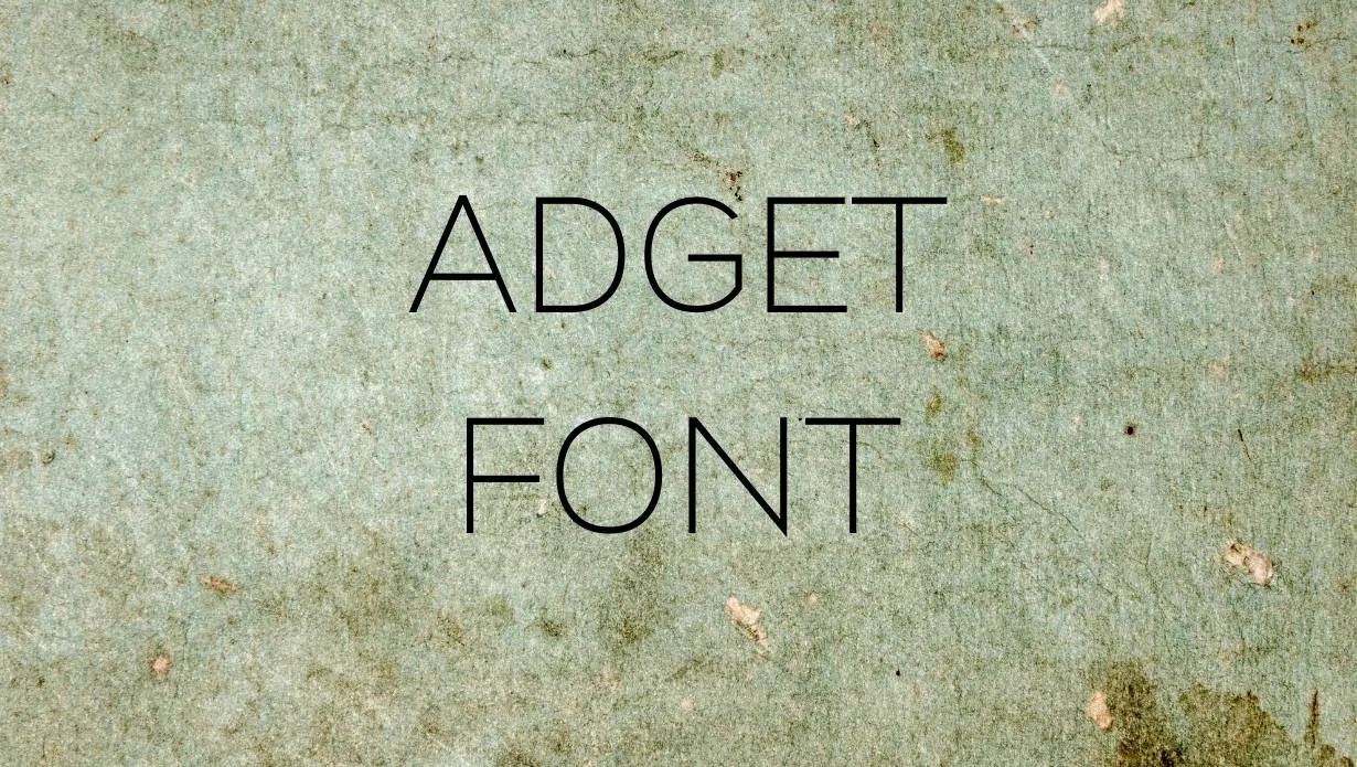 Preview of Adget Font Free Download
