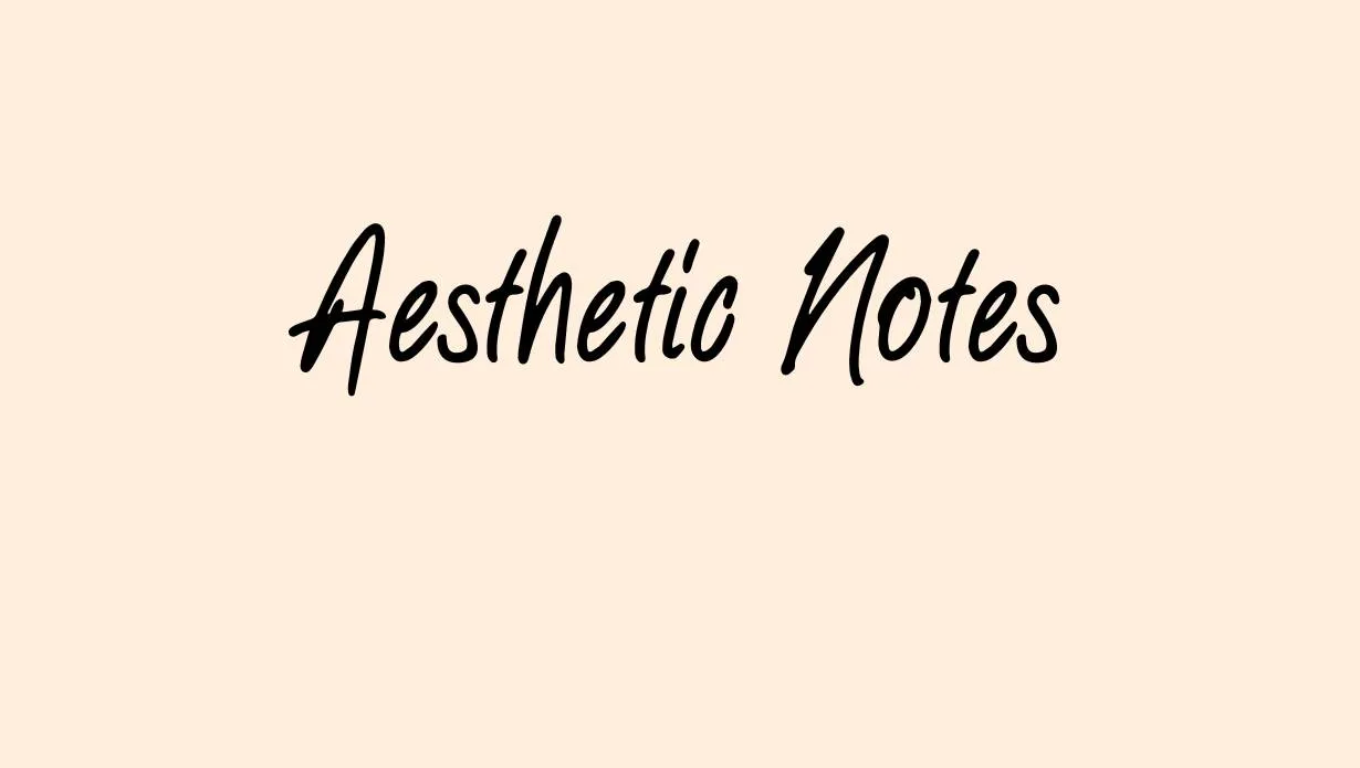 Preview of Aesthetic Notes Font Free Download