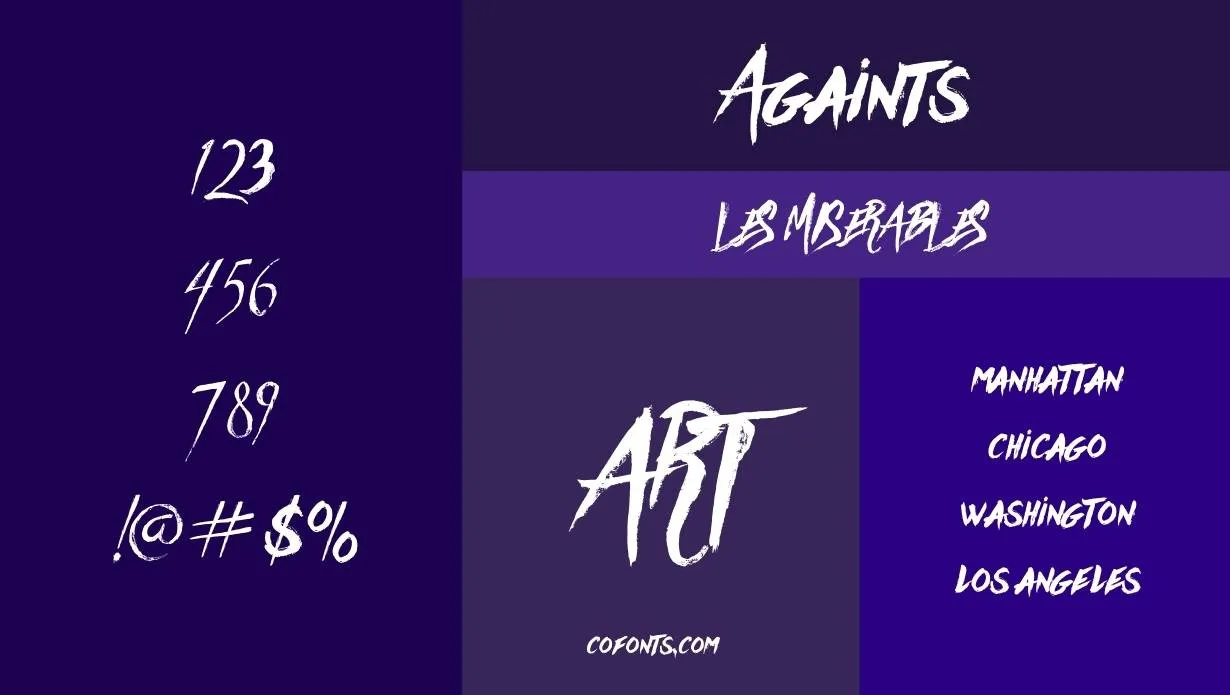 Againts Font Free Download style variations