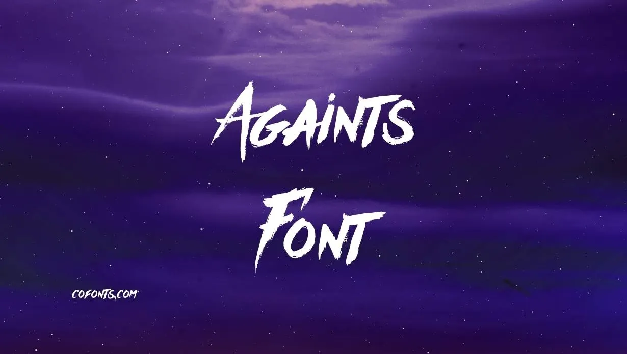 Preview of Againts Font Free Download