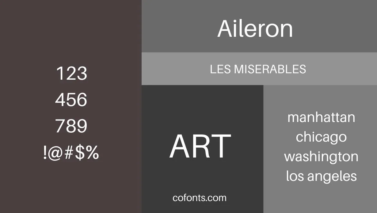 Aileron Font Free Download style variations