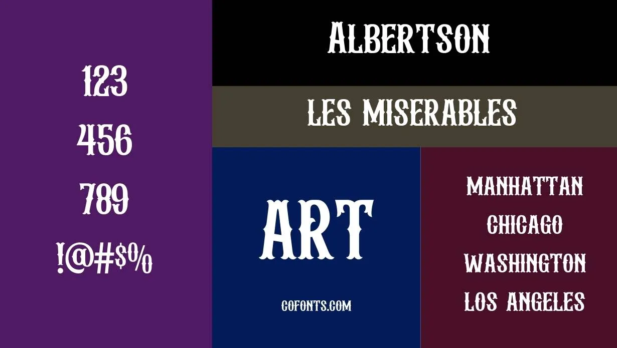 Albertson Font Free Download style variations