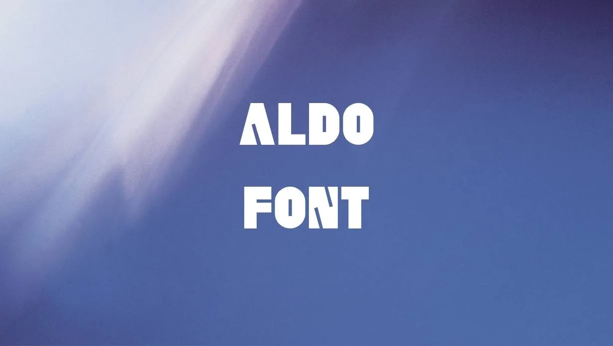 Preview of Aldo Font Free Download