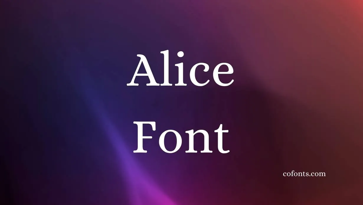 Preview of Alice Font Free Download