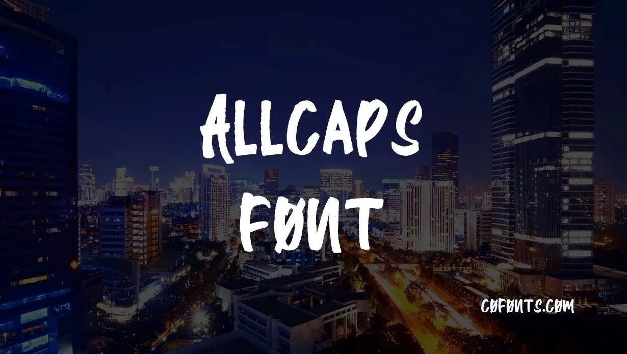 Preview of Allcaps Font Free Download