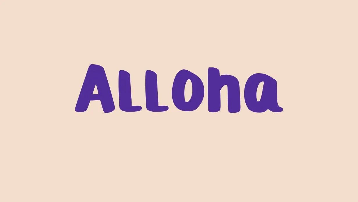 Preview of Alloha Font Free Download