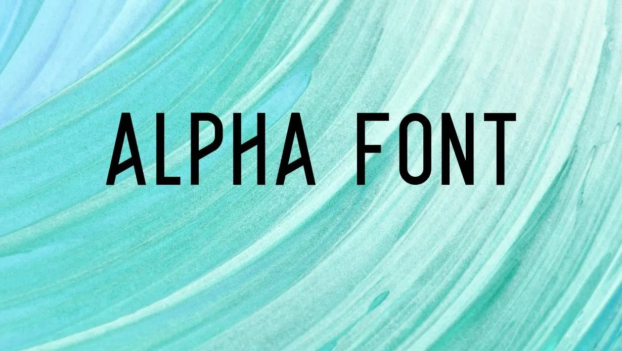 Preview of Alpha Font Free Download