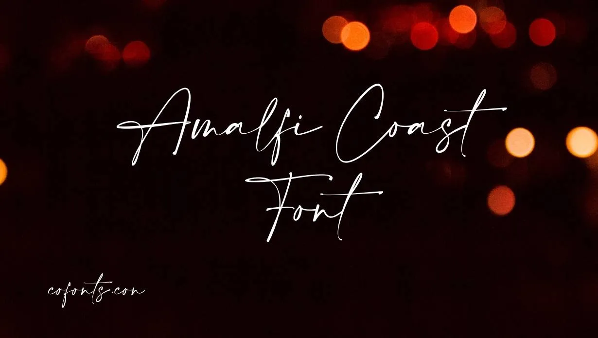 Preview of Amalfi Coast Font Free Download