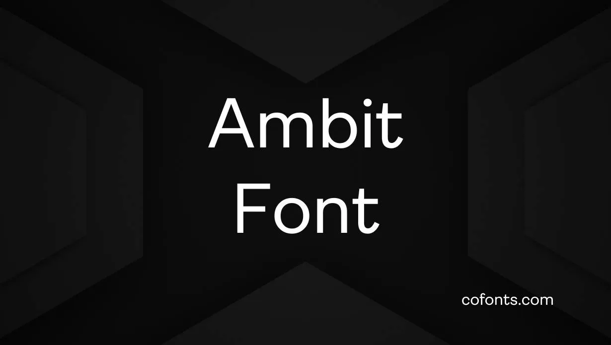 Preview of Ambit Font Free Download