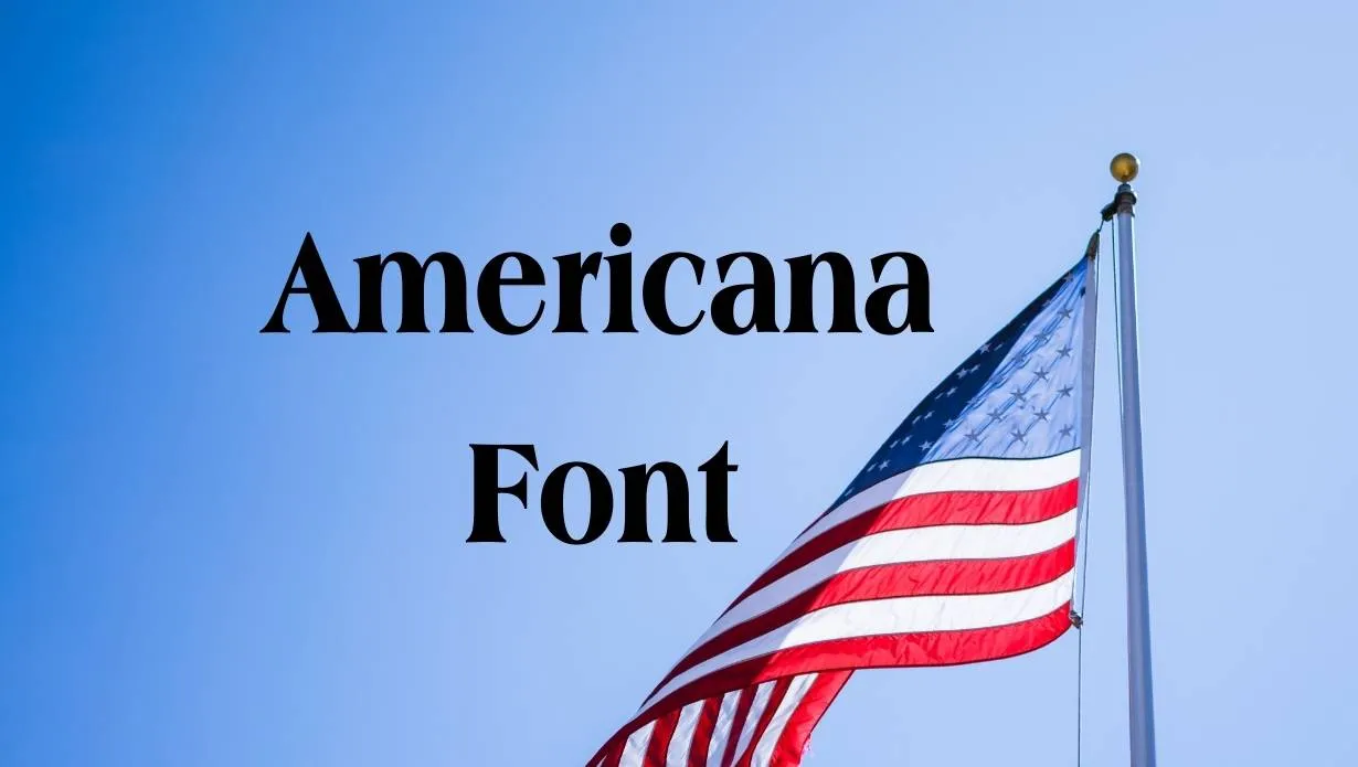 Preview of Americana Font Free Download