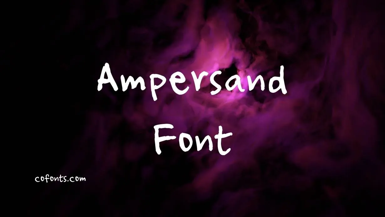 Preview of Ampersand Font Free Download