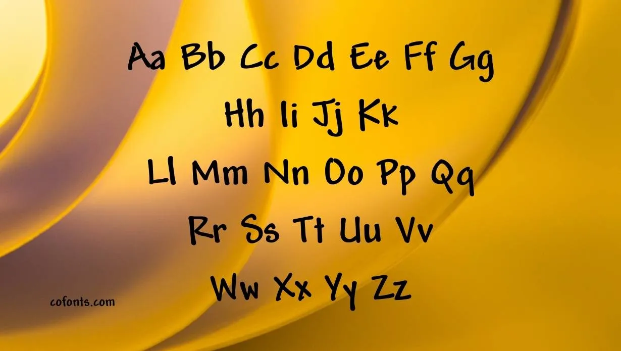 Andy Font Free Download style variations