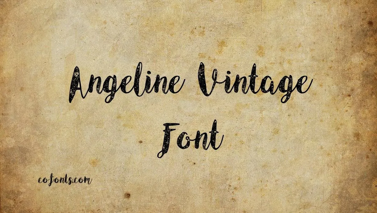 Preview of Angeline Vintage Font Free Download