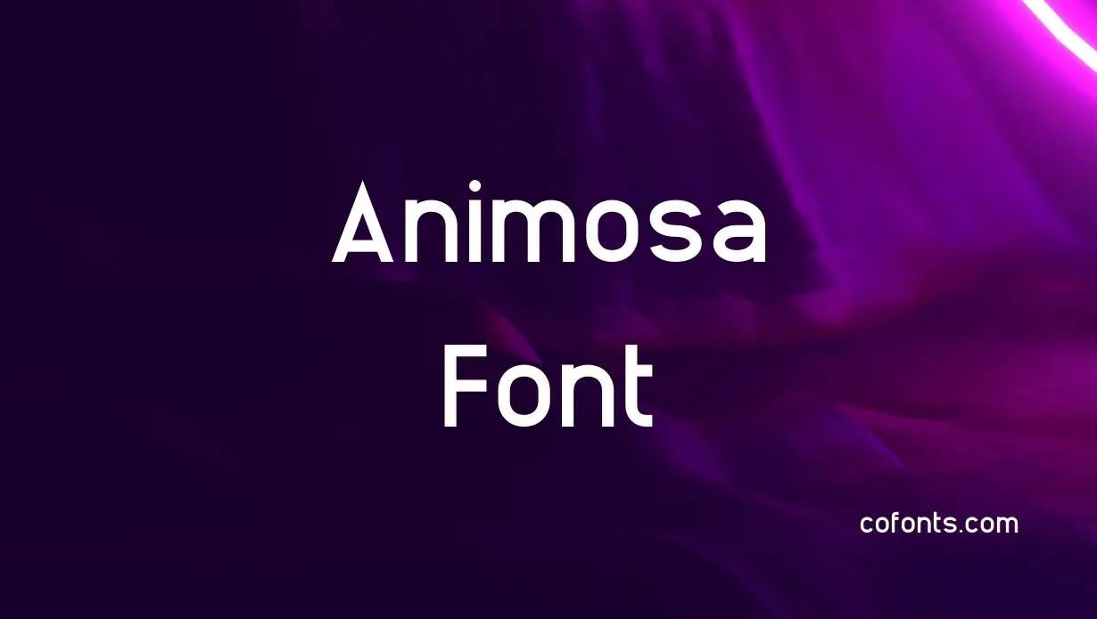 Preview of Animosa Font Free Download