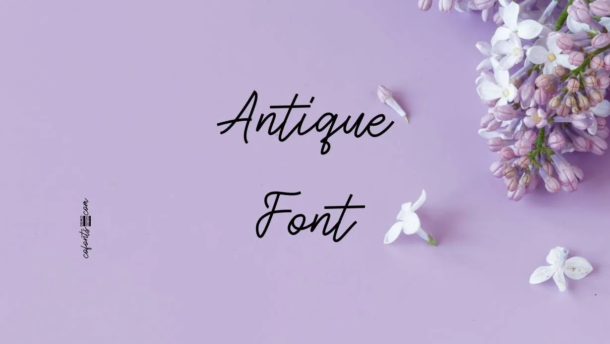 Preview of Antique Font Free Download
