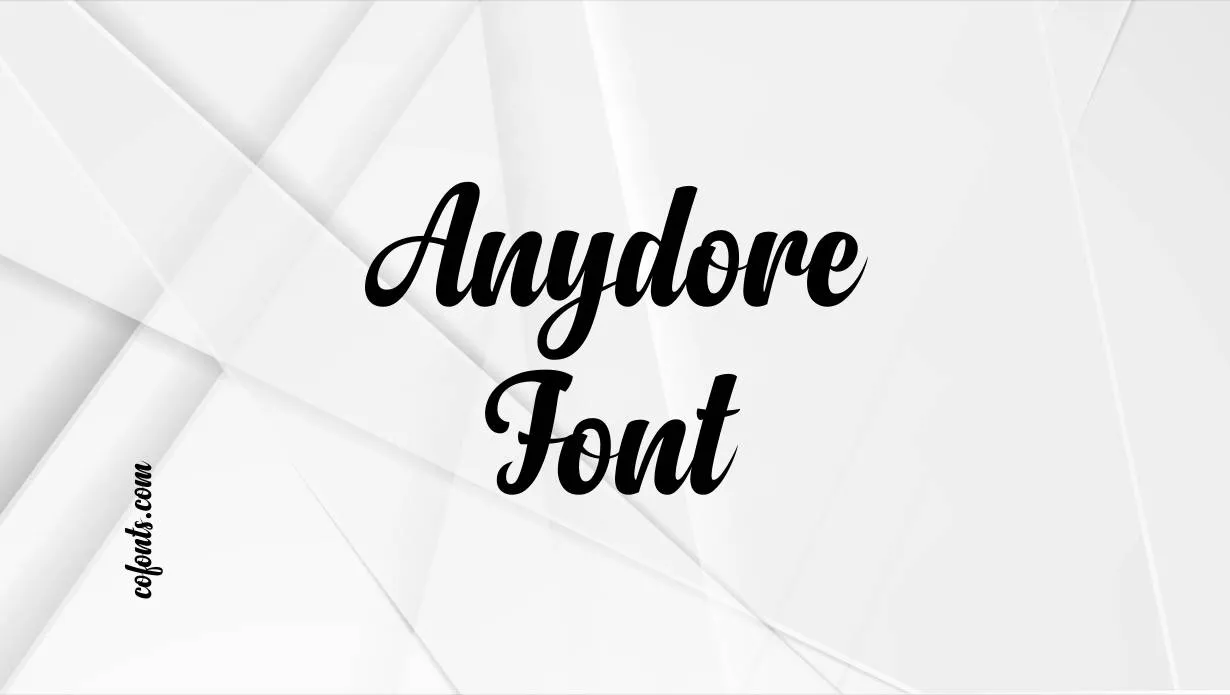 Preview of Anydore Font Free Download
