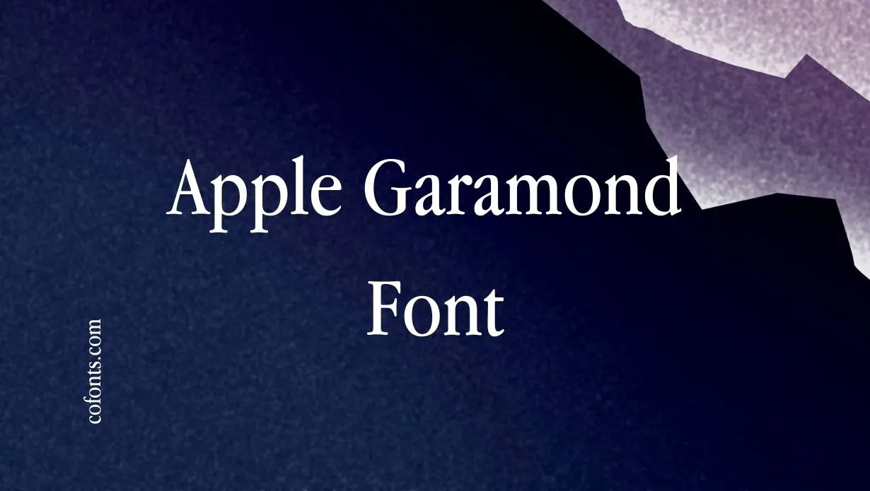 Preview of Apple Garamond Font Free Download