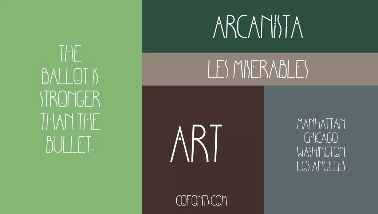 Arcanista Font Free Download style variations