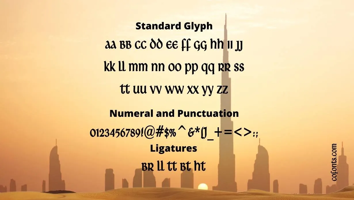 Ardagh Font Free Download style variations