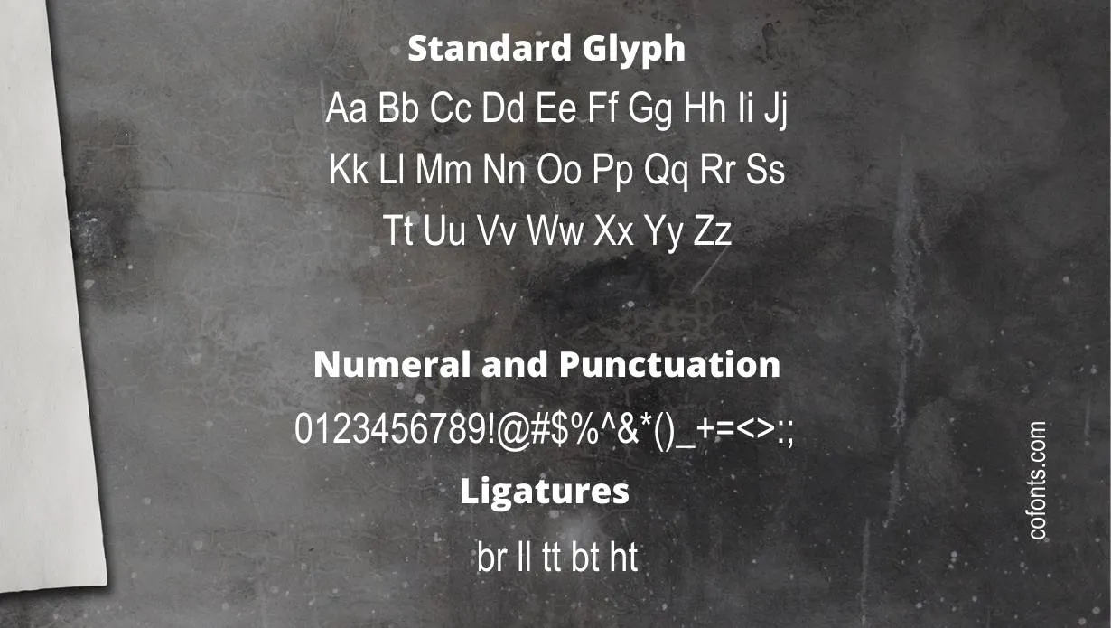 Arial Narrow Font Free Download style variations