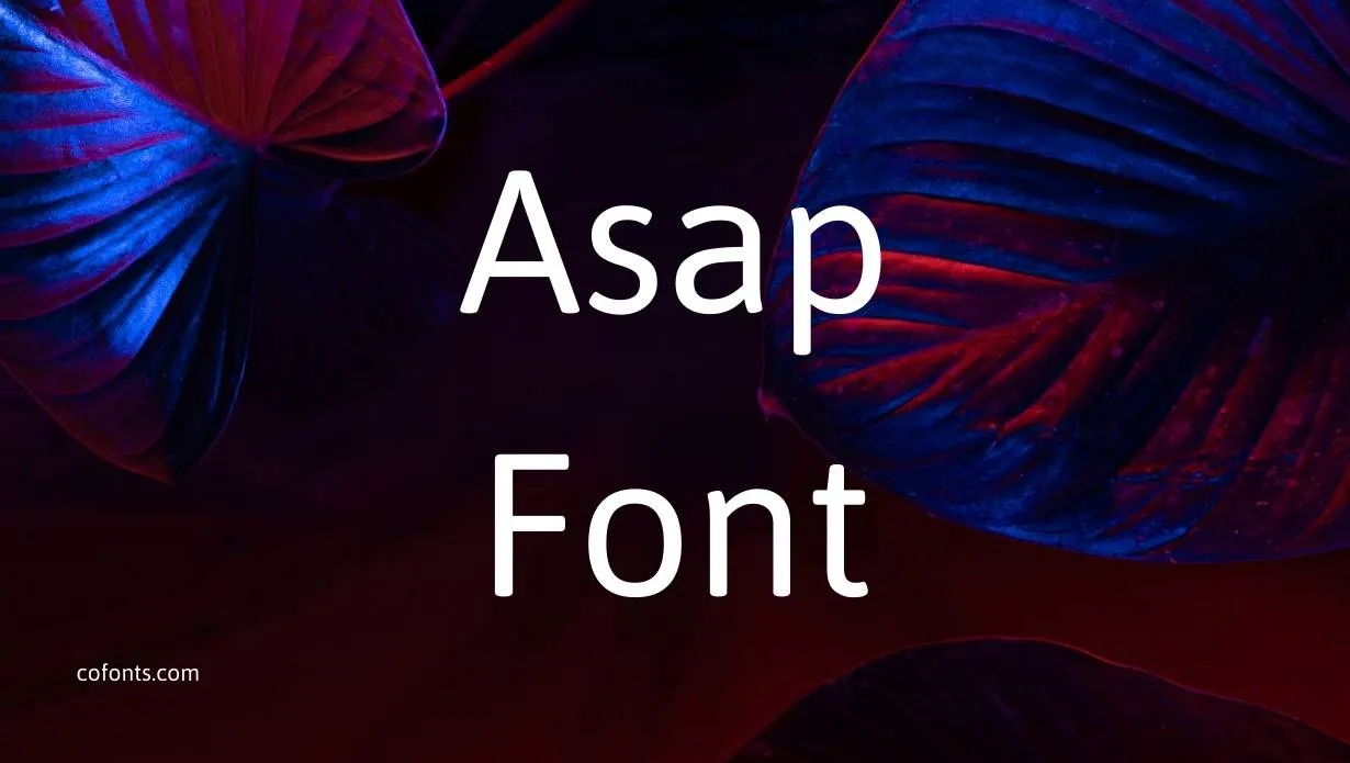 Preview of Asap Font Free Download