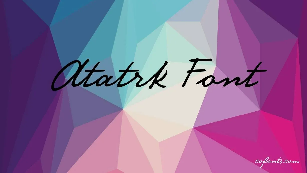 Preview of Atatrk Font Free Download