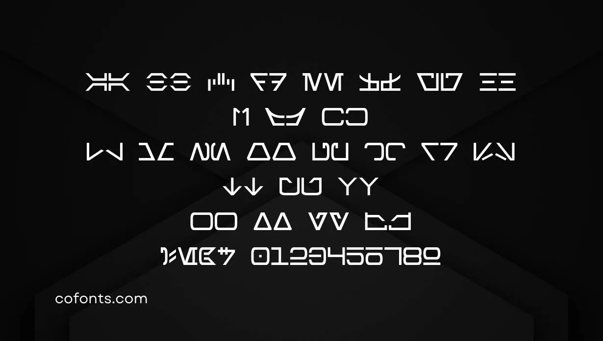 Aurebesh Font Free Download style variations