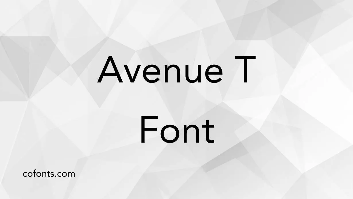 Preview of Avenue t Font Free Download