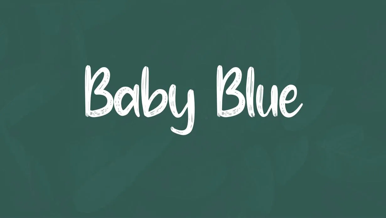 Preview of Baby Blue Font Free Download
