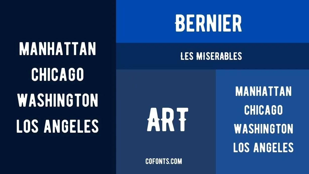 Bernier Font Free Download style variations