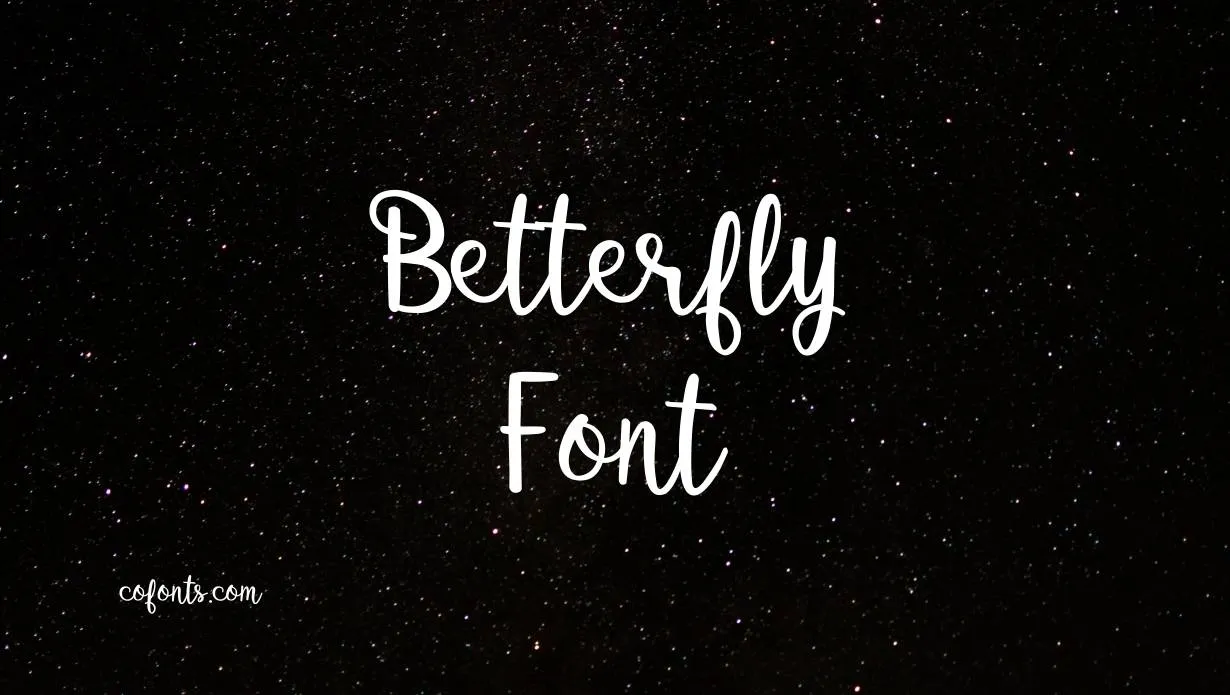Preview of Betterfly Font Free Download