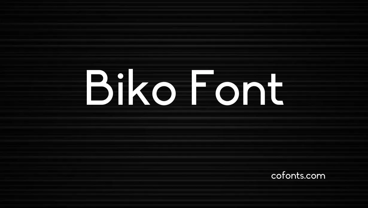 Preview of Biko Font Free Download