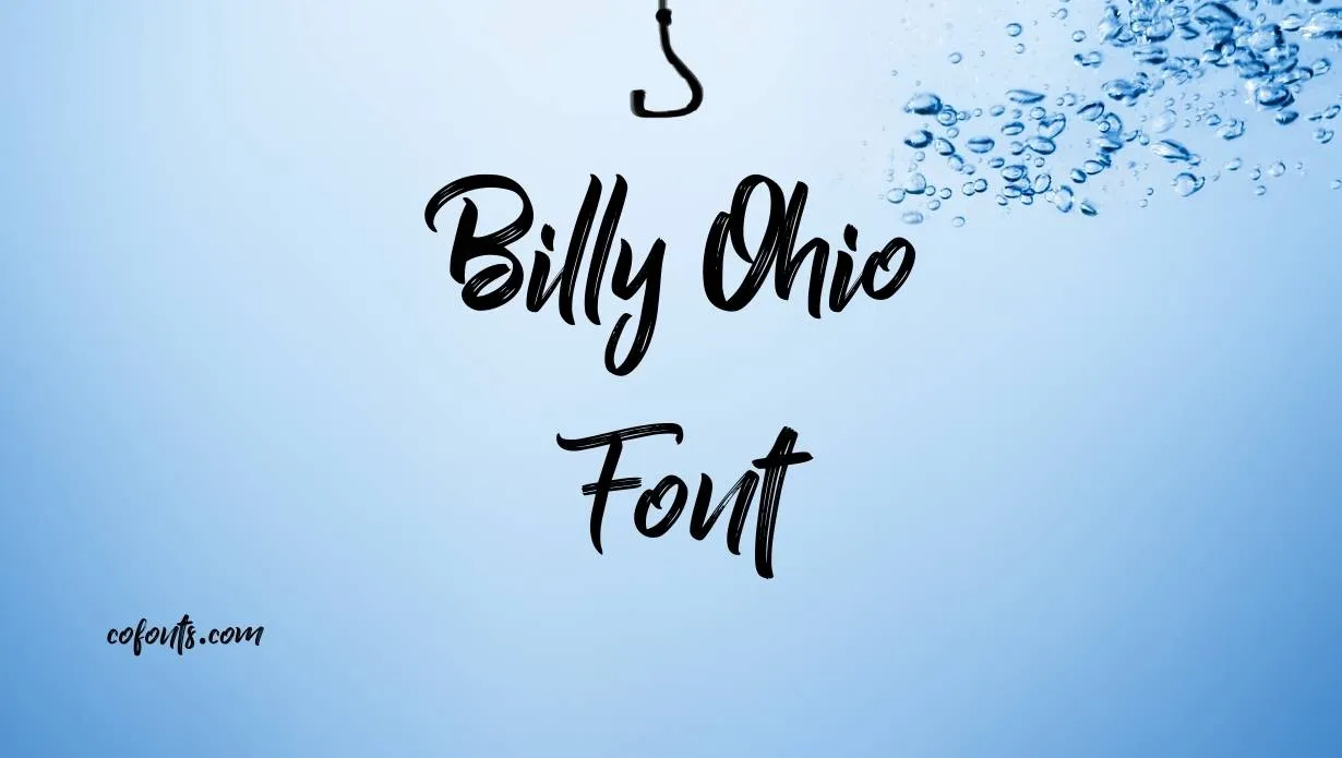 Preview of Billy Ohio Brush Font Free Download