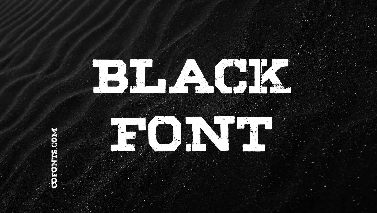 Preview of Black Font Free Download