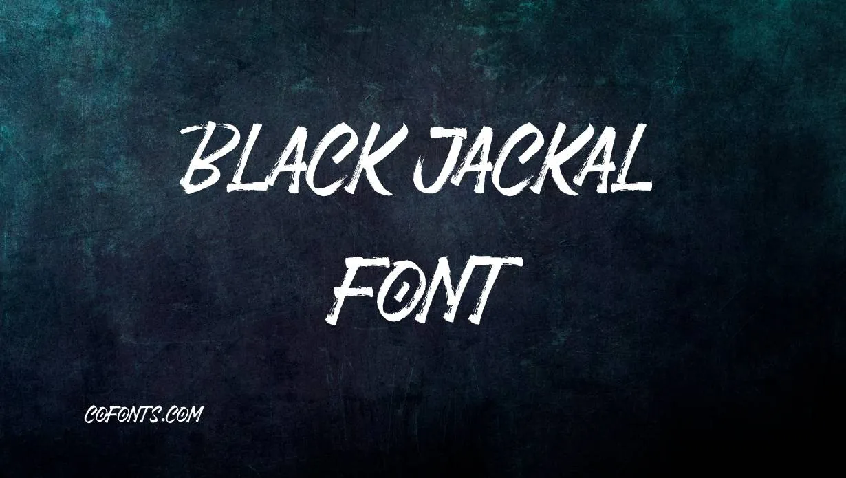 Preview of Black Jackal Font Free Download