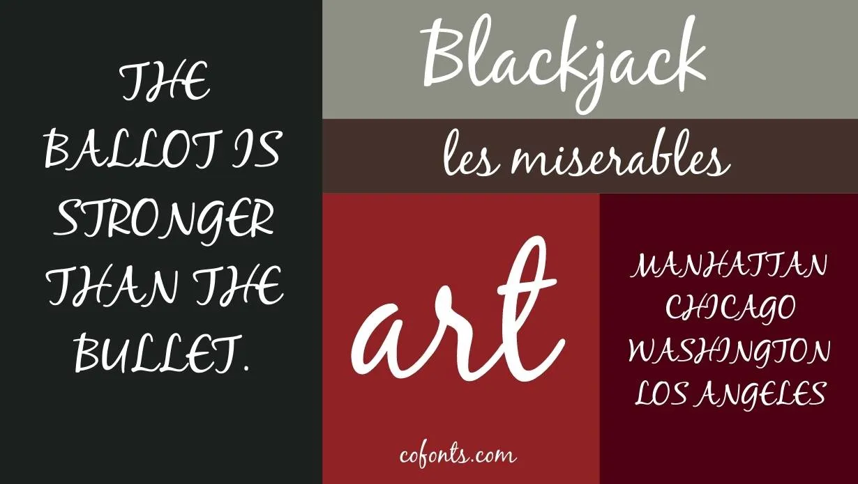 Blackjack Font Free Download style variations