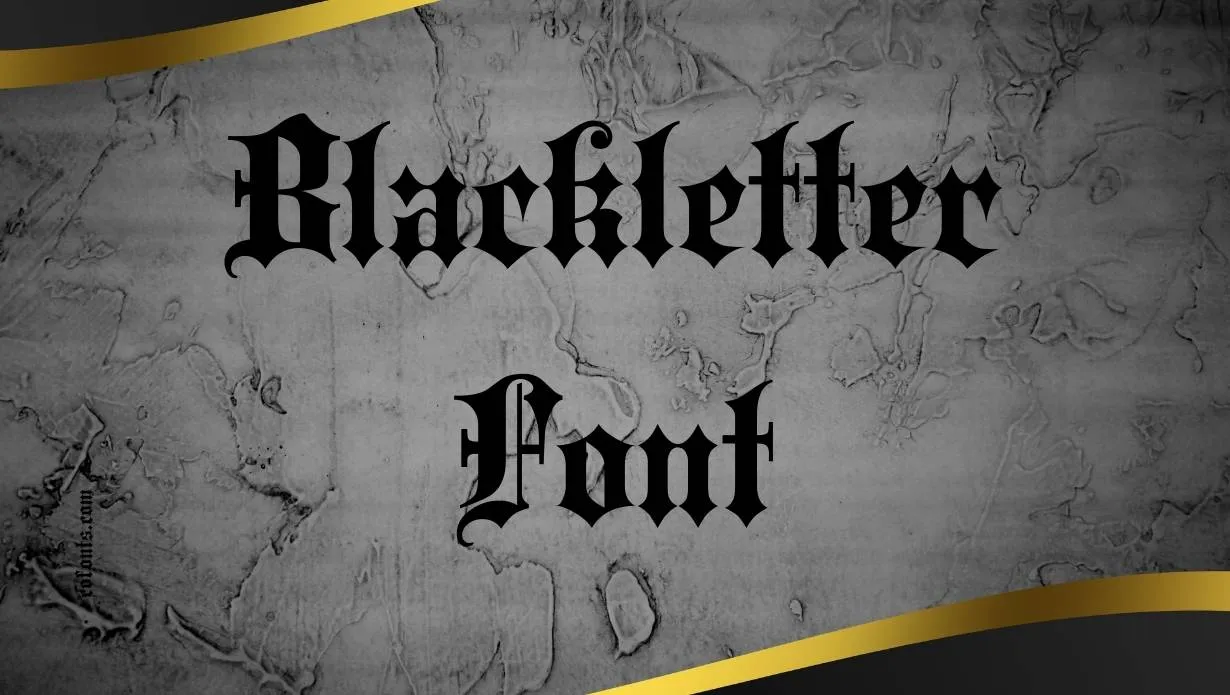 Preview of Blackletter Font Free Download