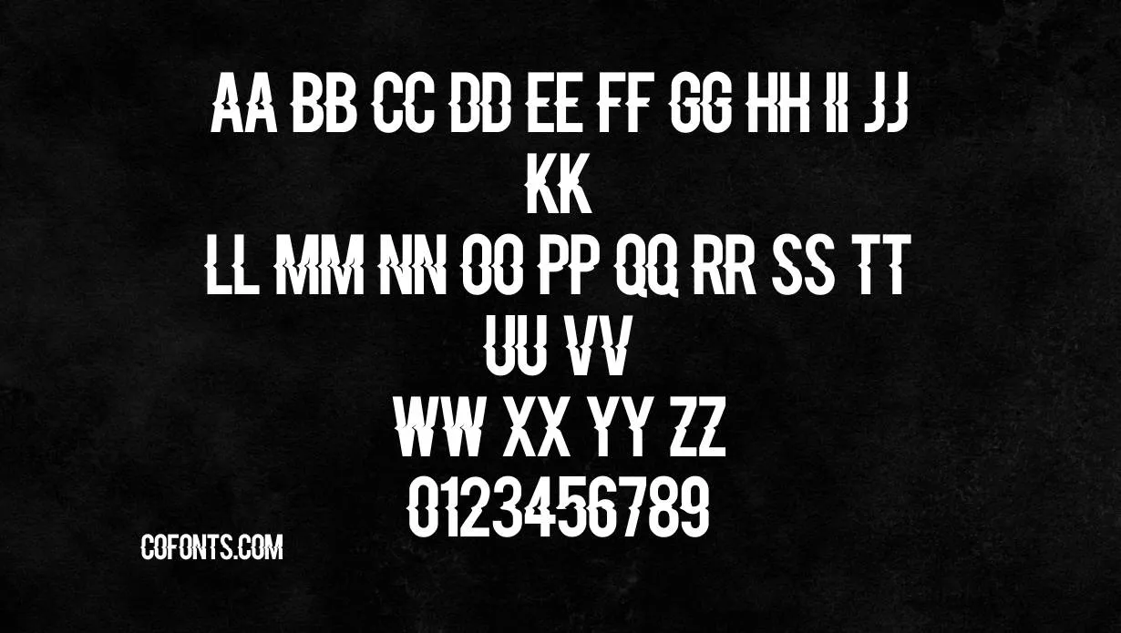 Blacklisted Font Free Download style variations