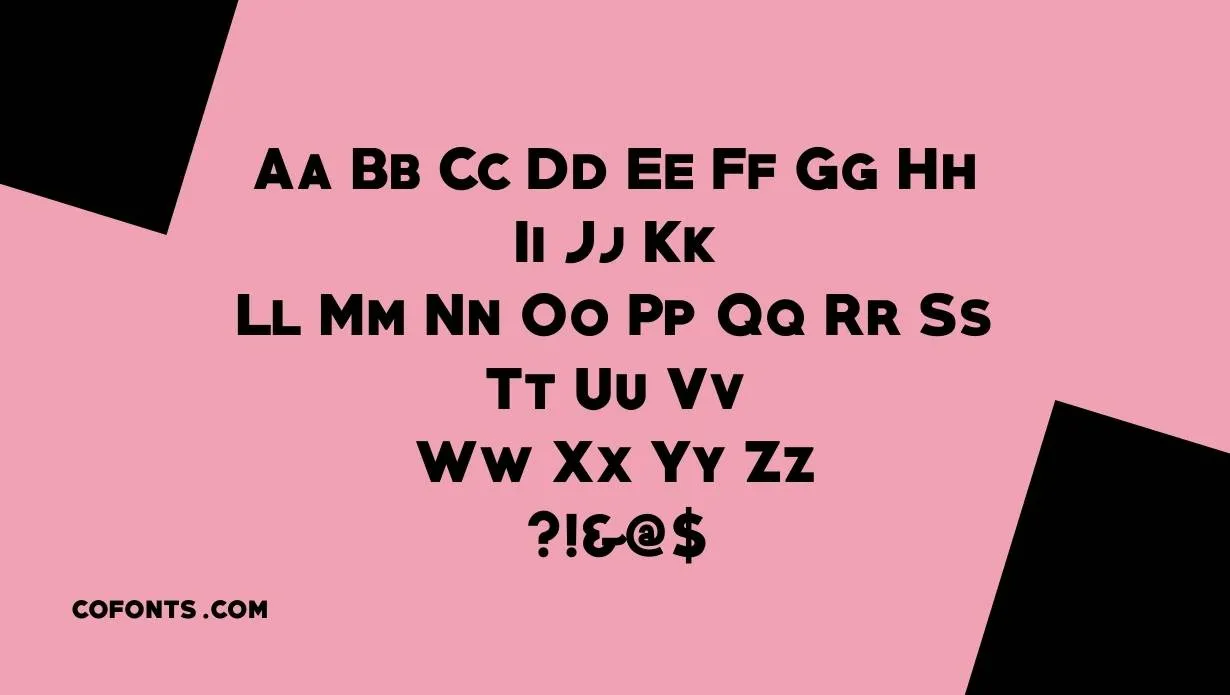 BlackPink Font Free Download style variations