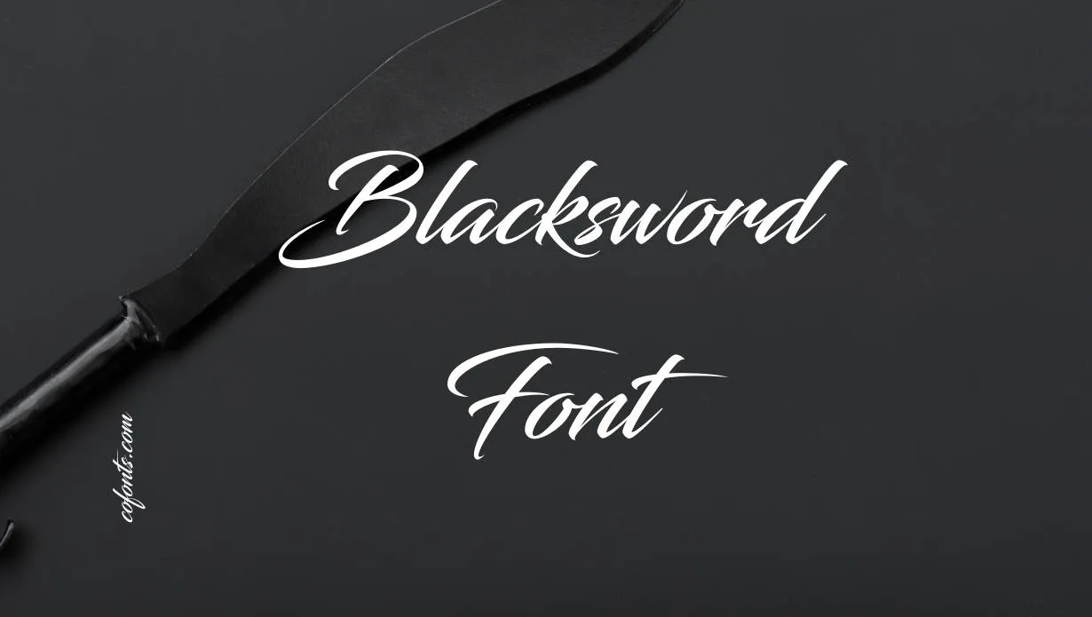 Preview of Blacksword Font