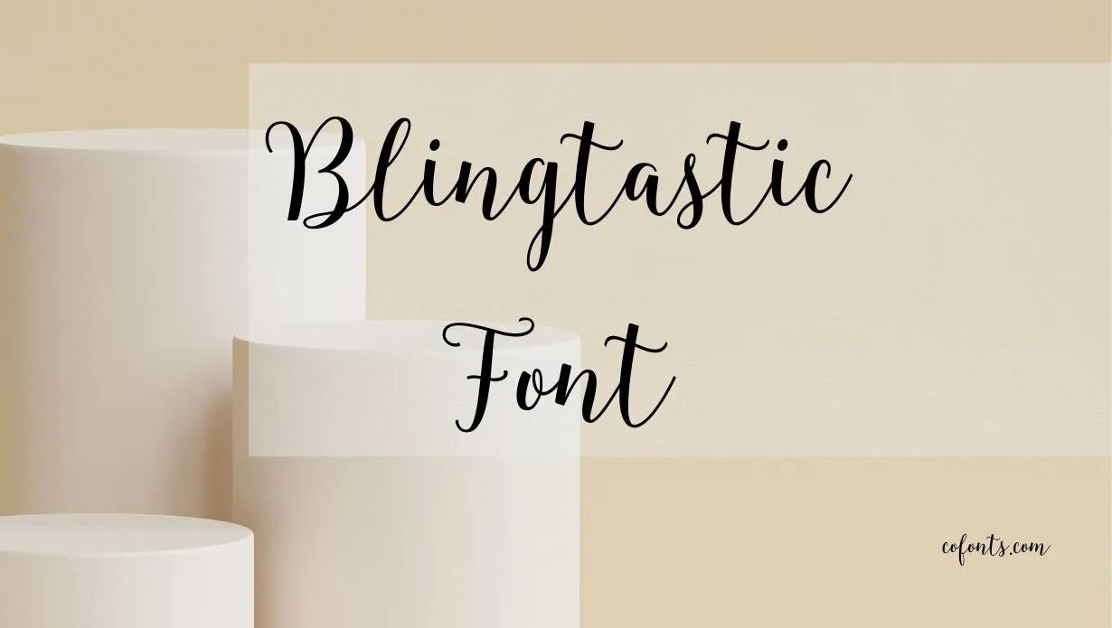 Preview of Blingtastic Font Free Download