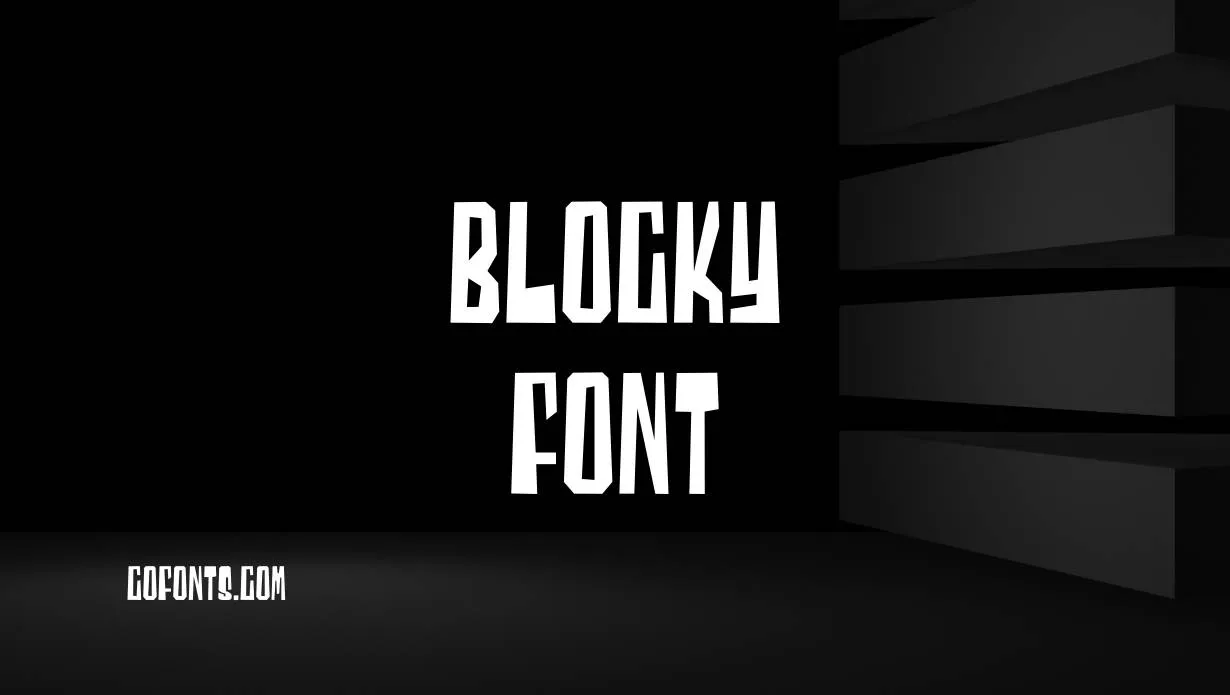 Preview of Blocky Font Free Download