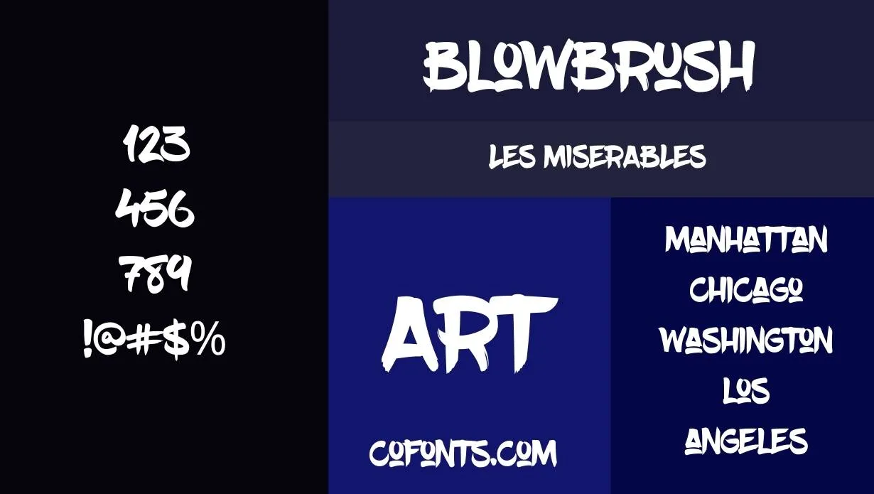 BlowBrush Font Free Download style variations